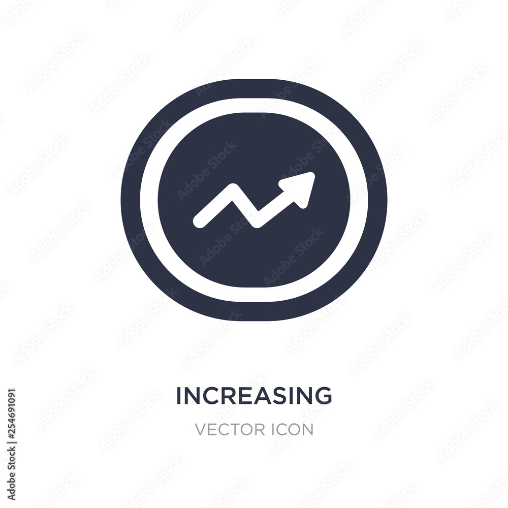 Poster increasing icon on white background. simple element illustration from ui concept.
