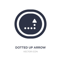 dotted up arrow icon on white background. Simple element illustration from UI concept.