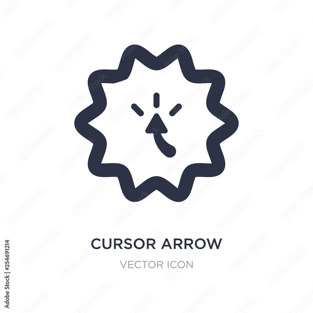 Poster cursor arrow icon on white background. simple element illustration from ui concept.