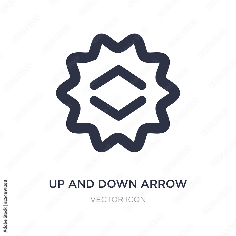 Poster up and down arrow icon on white background. simple element illustration from ui concept.