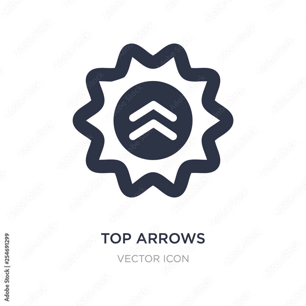 Poster top arrows icon on white background. simple element illustration from ui concept.