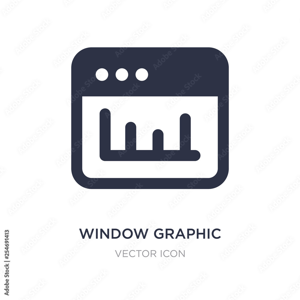 Aufkleber window graphic icon on white background. simple element illustration from ui concept.