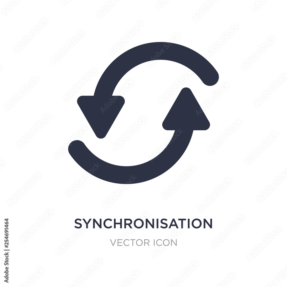 Poster synchronisation icon on white background. simple element illustration from ui concept.