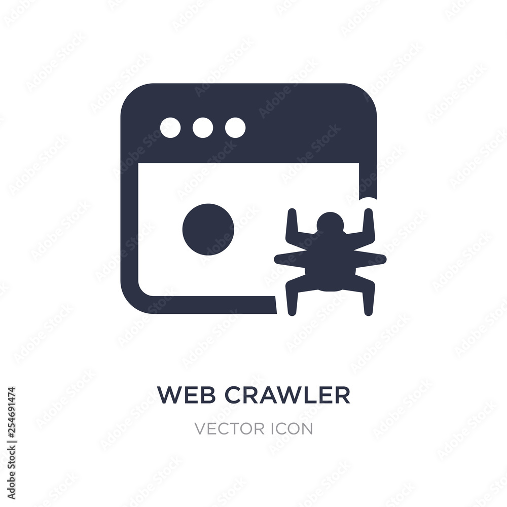 Poster web crawler icon on white background. simple element illustration from ui concept.
