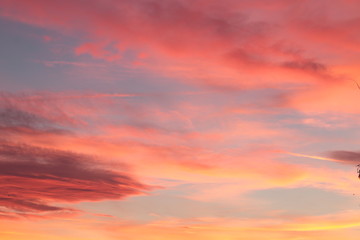 Naklejka na ściany i meble Epic sunset clouds