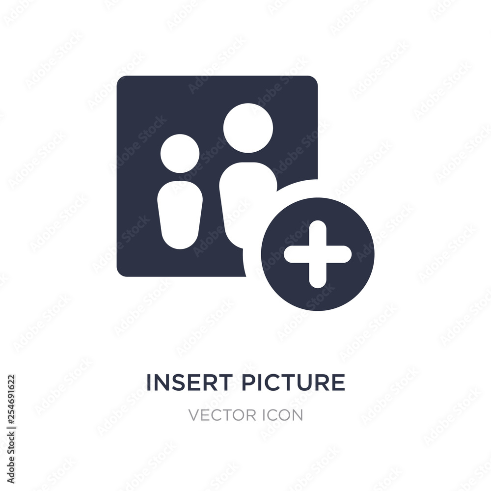 Aufkleber insert picture icon on white background. simple element illustration from ui concept.