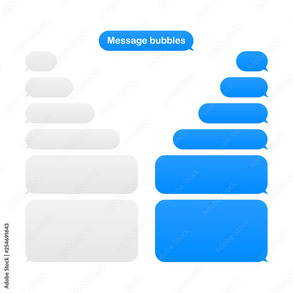Poster message bubbles design template for messenger chat. vector illustration.