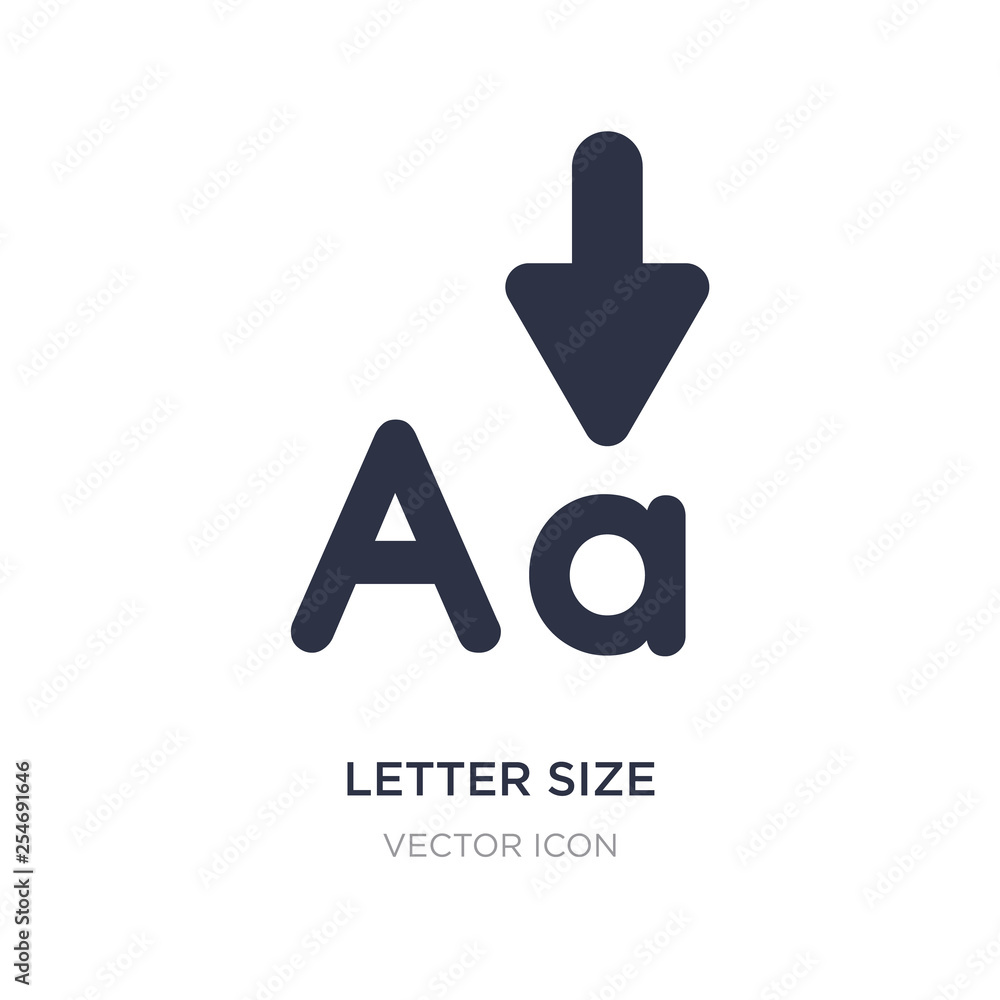 Poster letter size icon on white background. simple element illustration from ui concept.