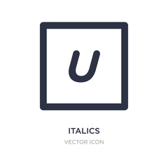 italics icon on white background. Simple element illustration from UI concept.