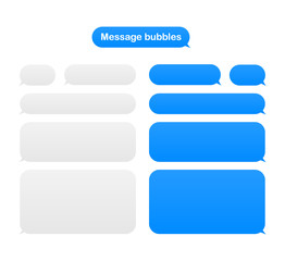 Obraz premium Message bubbles design template for messenger chat. Vector illustration.