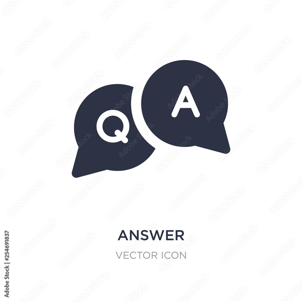 Poster answer icon on white background. simple element illustration from ui concept.