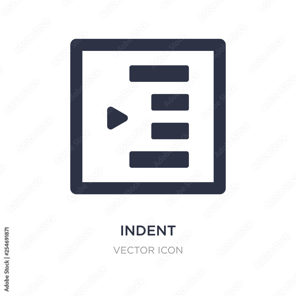 Poster indent icon on white background. simple element illustration from ui concept.