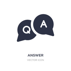answer icon on white background. Simple element illustration from UI concept.