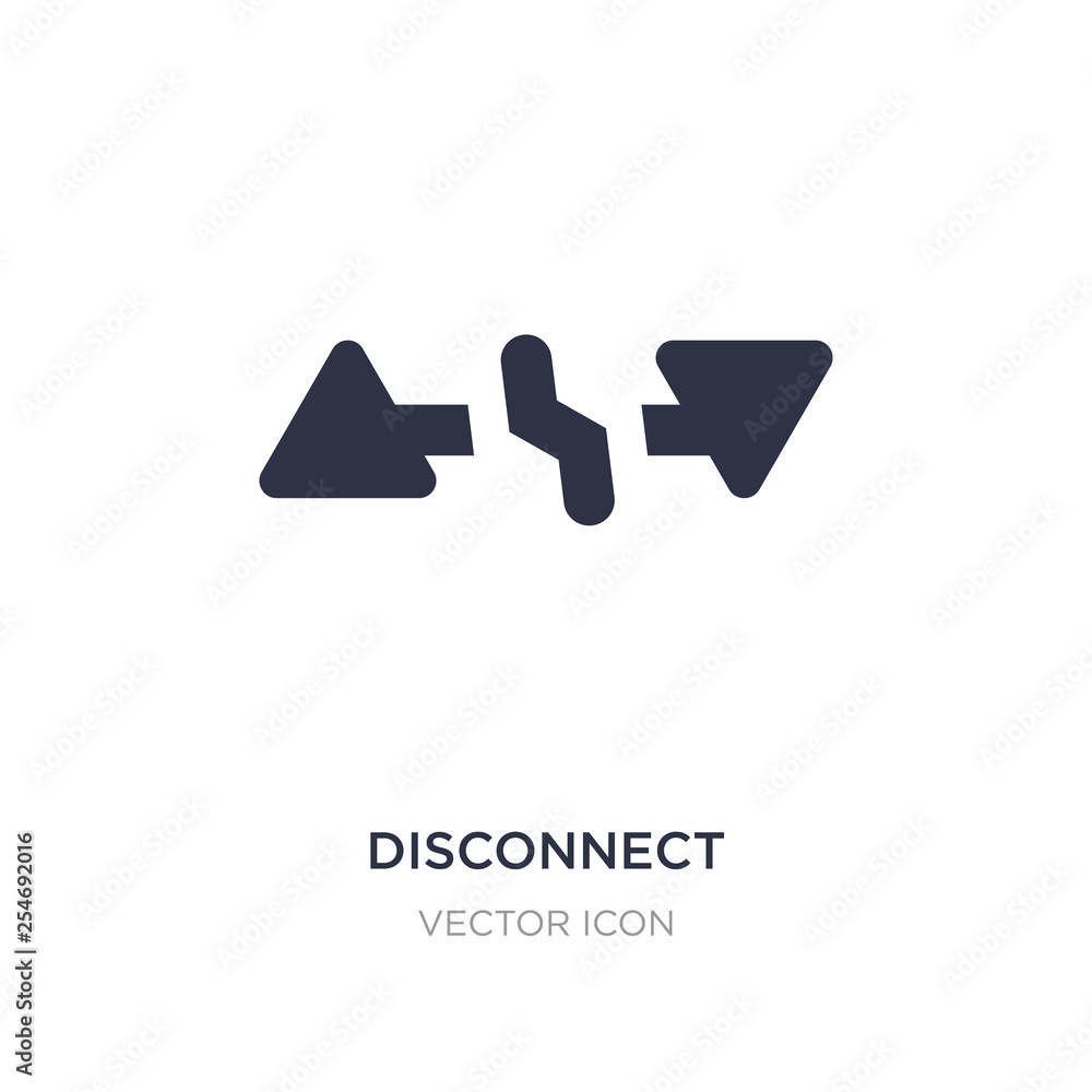 Aufkleber disconnect icon on white background. simple element illustration from ui concept.