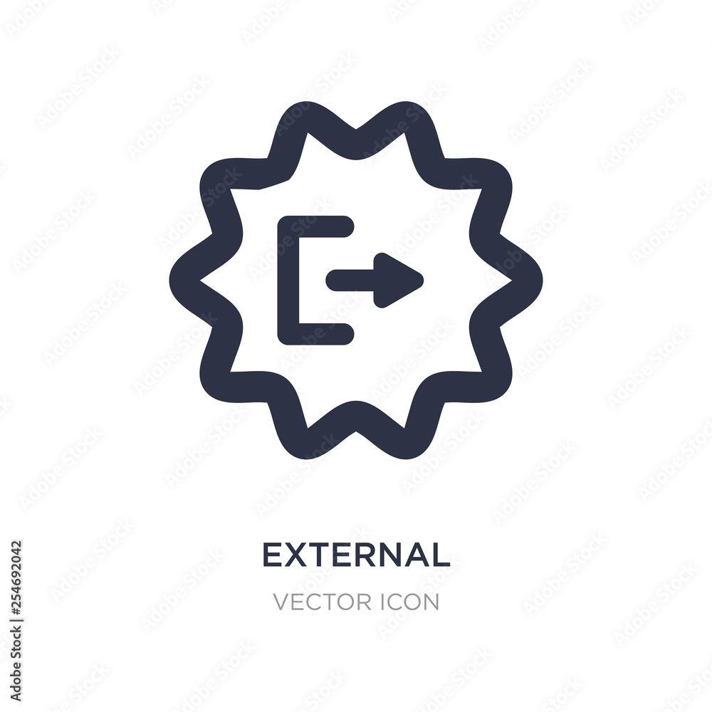 Poster external icon on white background. simple element illustration from ui concept.