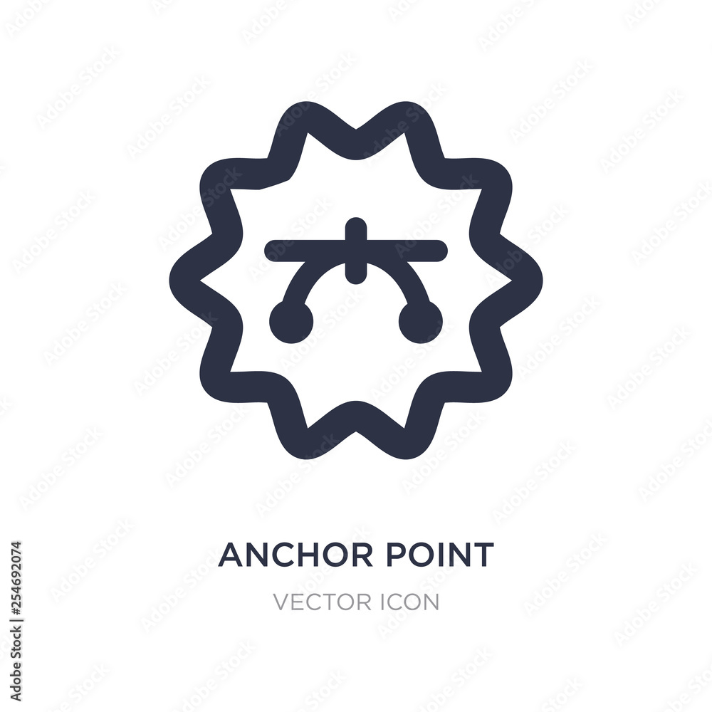 Aufkleber anchor point icon on white background. simple element illustration from ui concept.