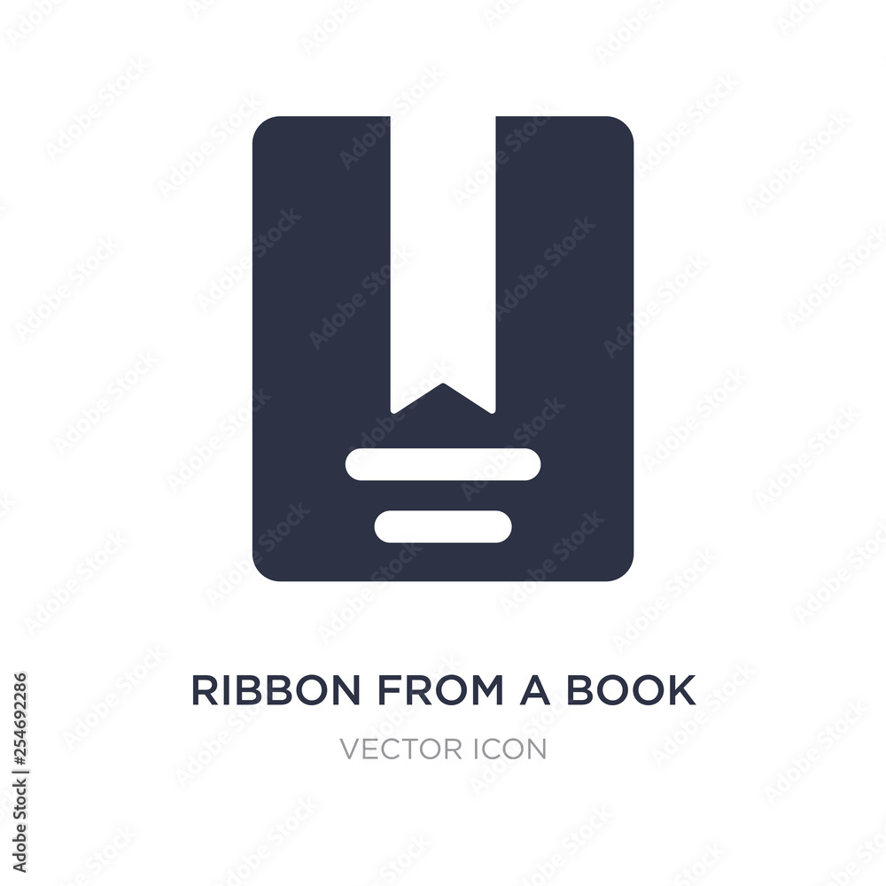 Aufkleber ribbon from a book icon on white background. simple element illustration from ui concept.