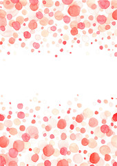 Sweet pink bubble watercolor hand painting on white paper for decoration.