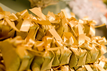 wedding candy table. delicious and assorted sweets. selective focus.