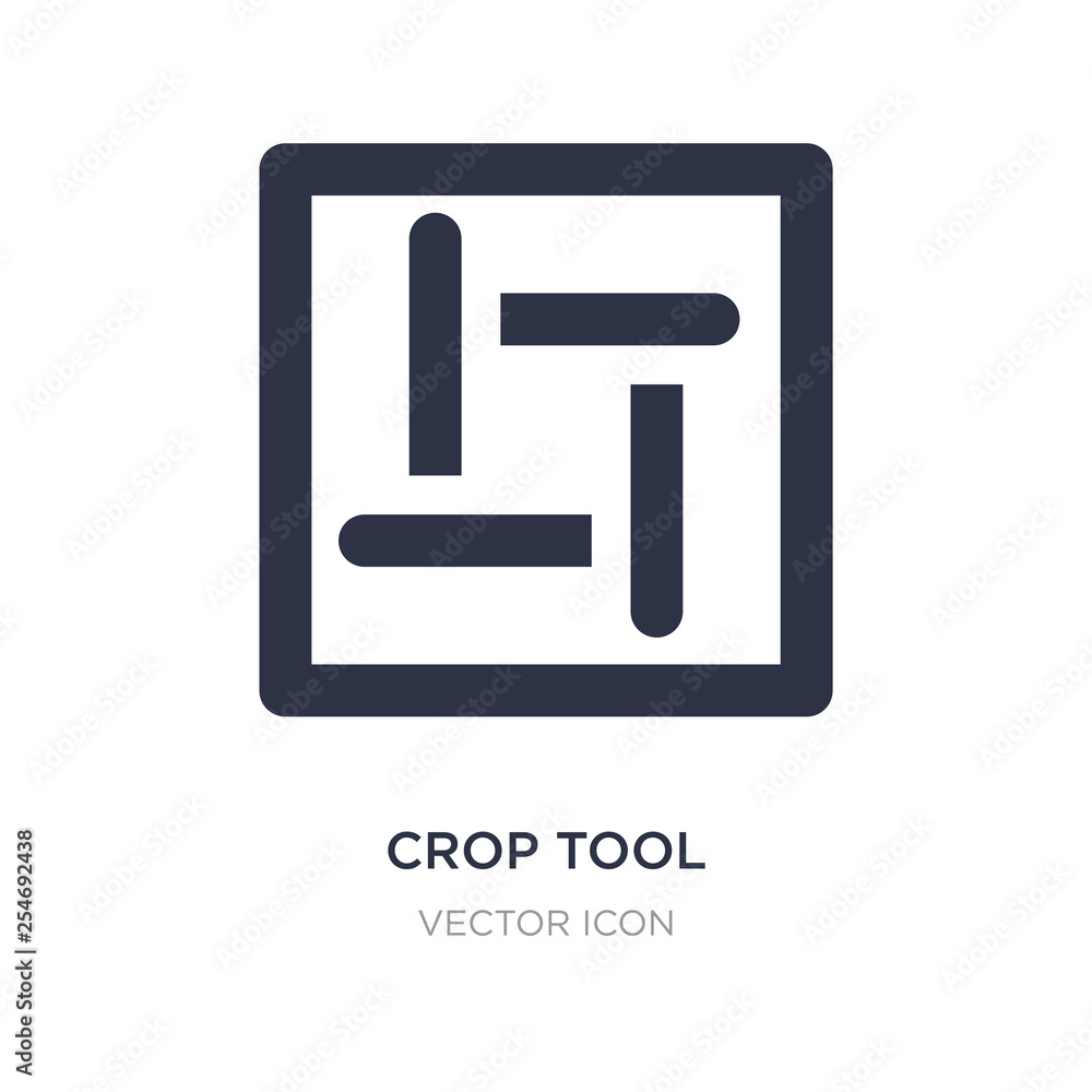 Poster crop tool icon on white background. simple element illustration from ui concept.