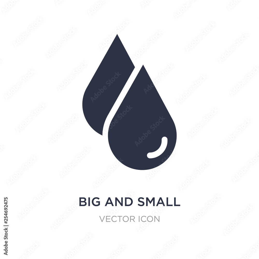 Poster big and small drops icon on white background. simple element illustration from ui concept.
