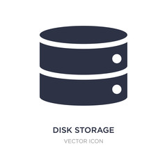 disk storage icon on white background. Simple element illustration from UI concept.