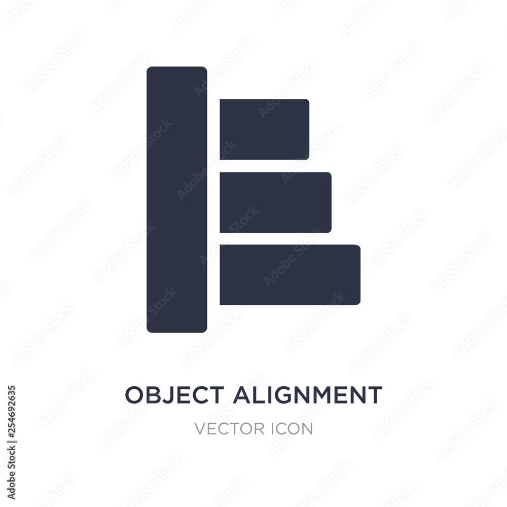 Poster object alignment icon on white background. simple element illustration from ui concept.