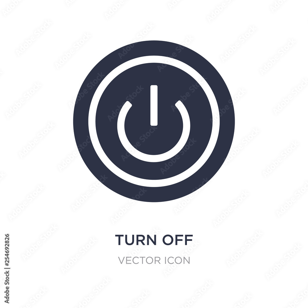 Poster turn off icon on white background. simple element illustration from ui concept.