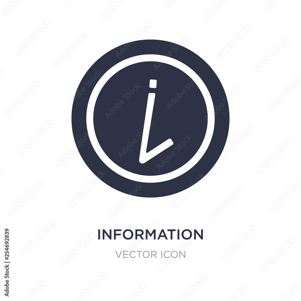 Poster information icon on white background. simple element illustration from ui concept.