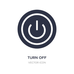 turn off icon on white background. Simple element illustration from UI concept.