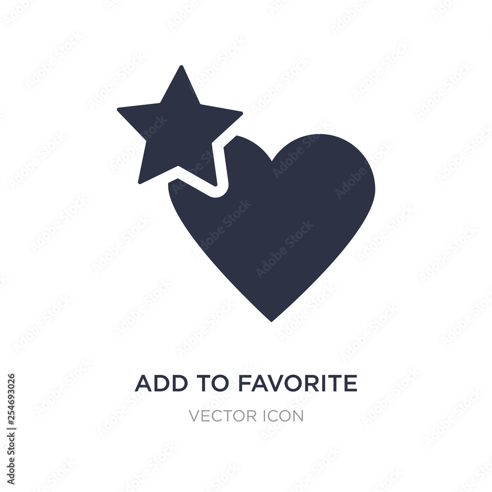 Poster add to favorite icon on white background. simple element illustration from ui concept.