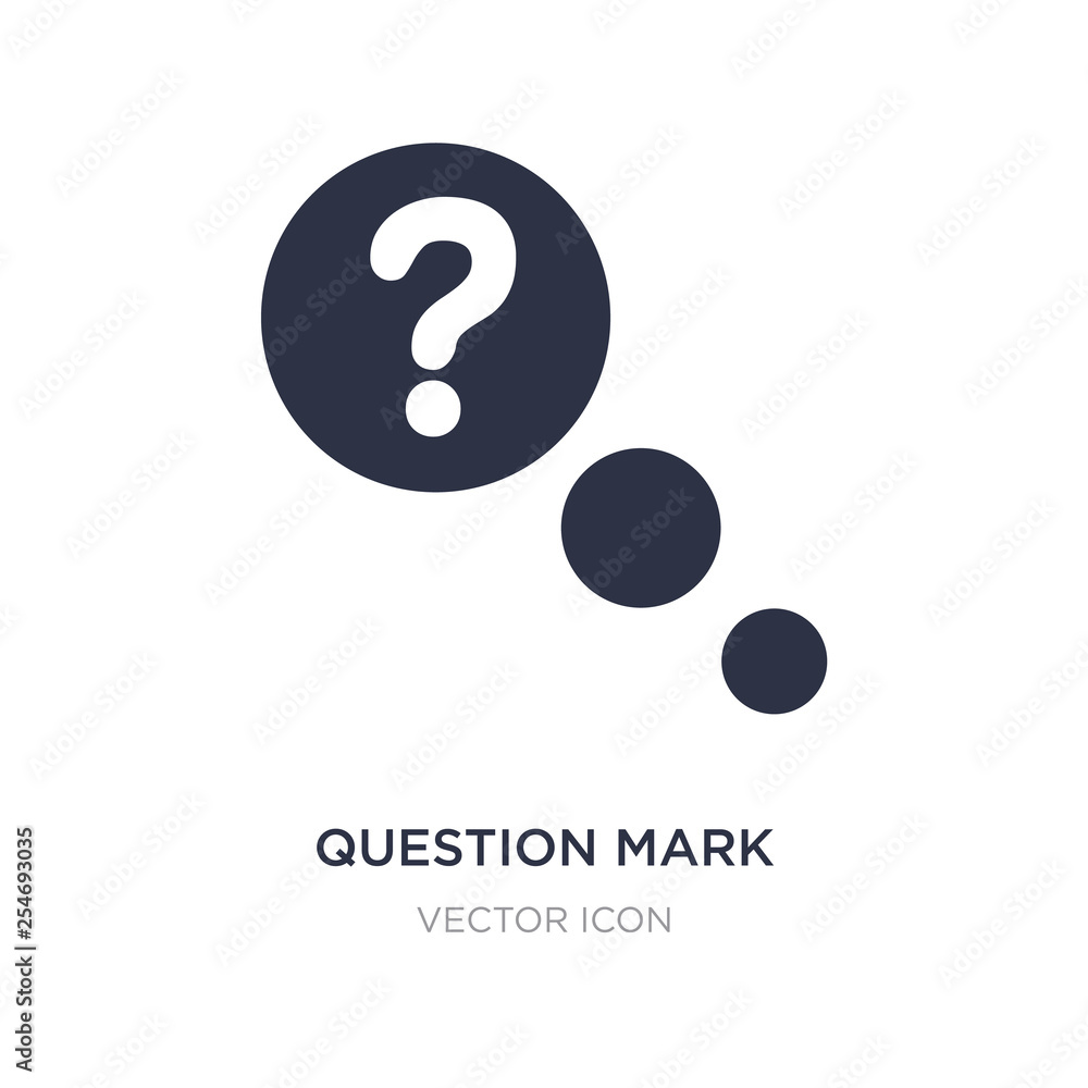 Aufkleber question mark icon on white background. simple element illustration from ui concept.
