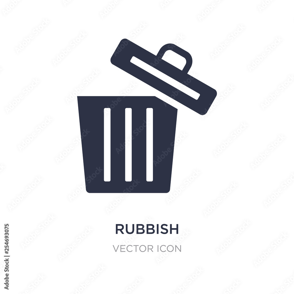 Poster rubbish icon on white background. simple element illustration from ui concept.