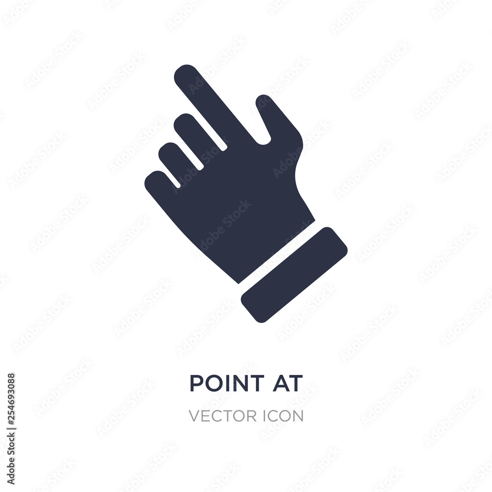 Poster point at icon on white background. simple element illustration from ui concept.