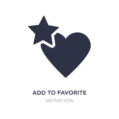 add to favorite icon on white background. Simple element illustration from UI concept.