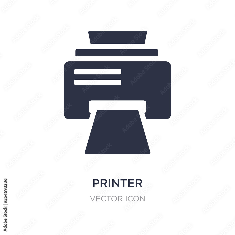 Aufkleber printer printing squares icon on white background. simple element illustration from ui concept.