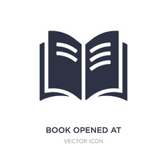 book opened at center icon on white background. Simple element illustration from UI concept.