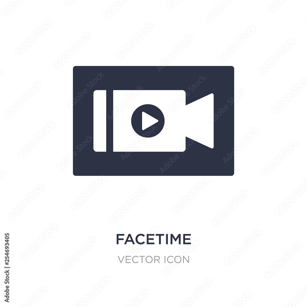 Aufkleber facetime icon on white background. simple element illustration from ui concept.