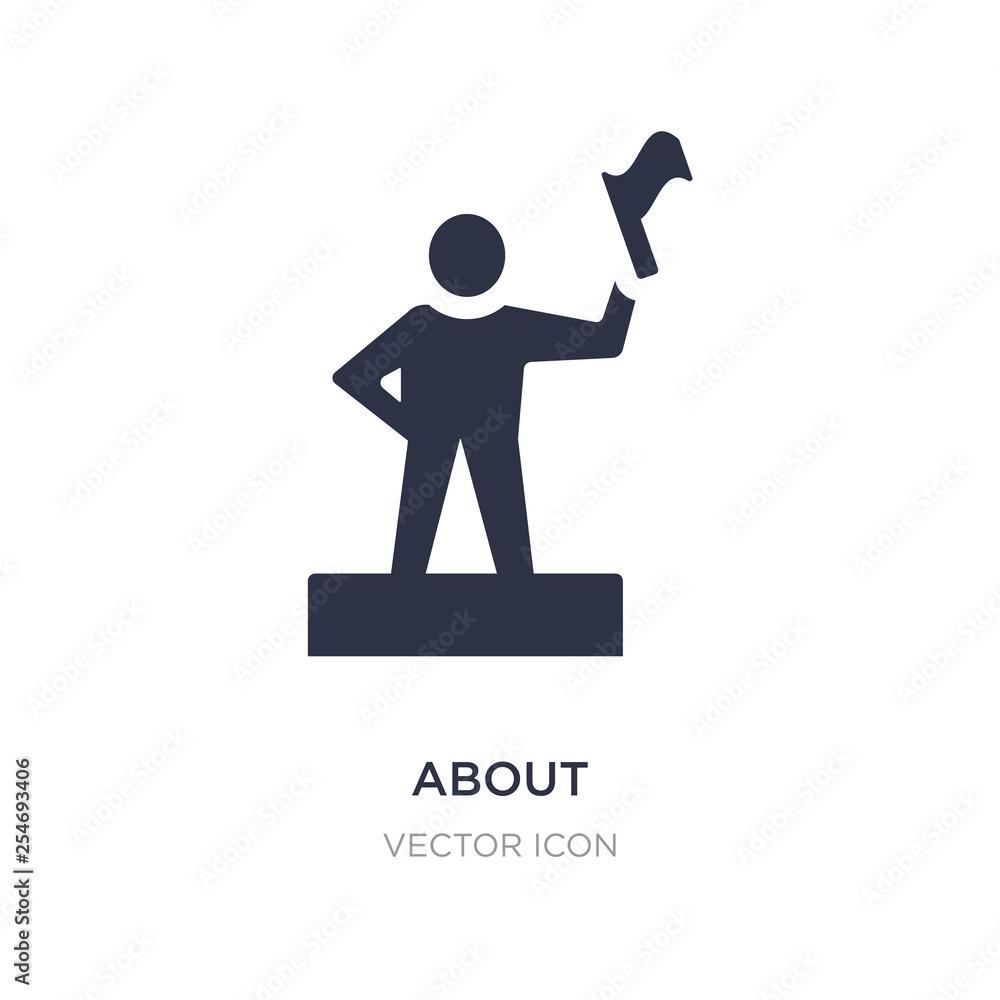 Poster about successful man icon on white background. simple element illustration from ui concept.