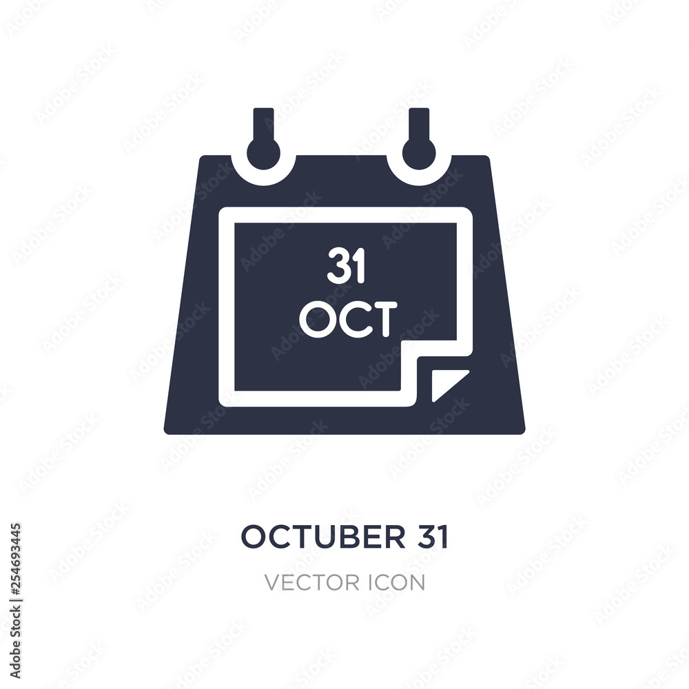 Poster octuber 31 icon on white background. simple element illustration from ui concept.
