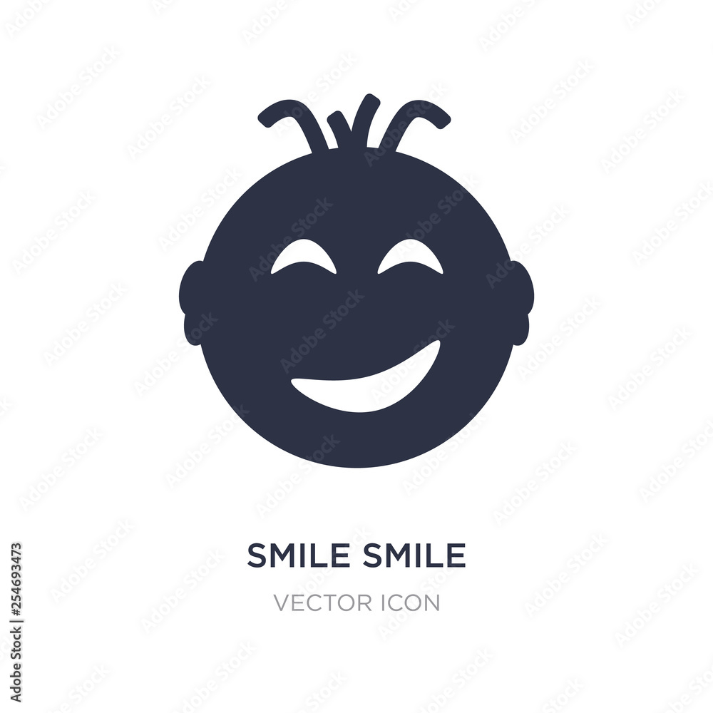 Poster smile smile icon on white background. simple element illustration from ui concept.