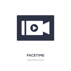 facetime icon on white background. Simple element illustration from UI concept.
