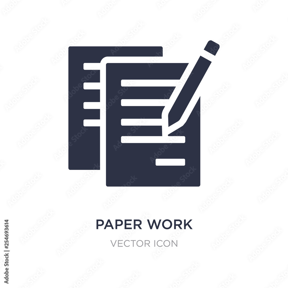 Aufkleber paper work icon on white background. simple element illustration from ui concept.