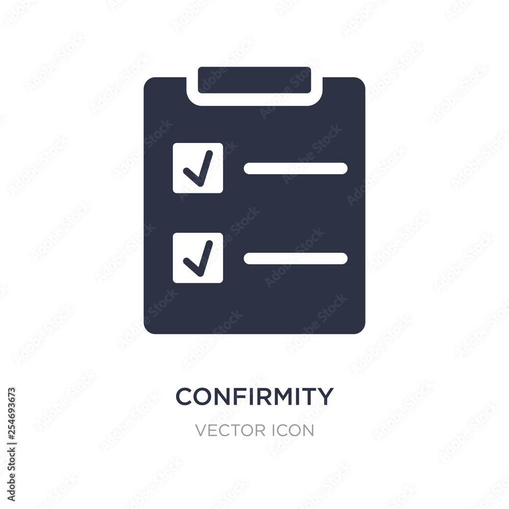 Poster confirmity icon on white background. simple element illustration from ui concept.