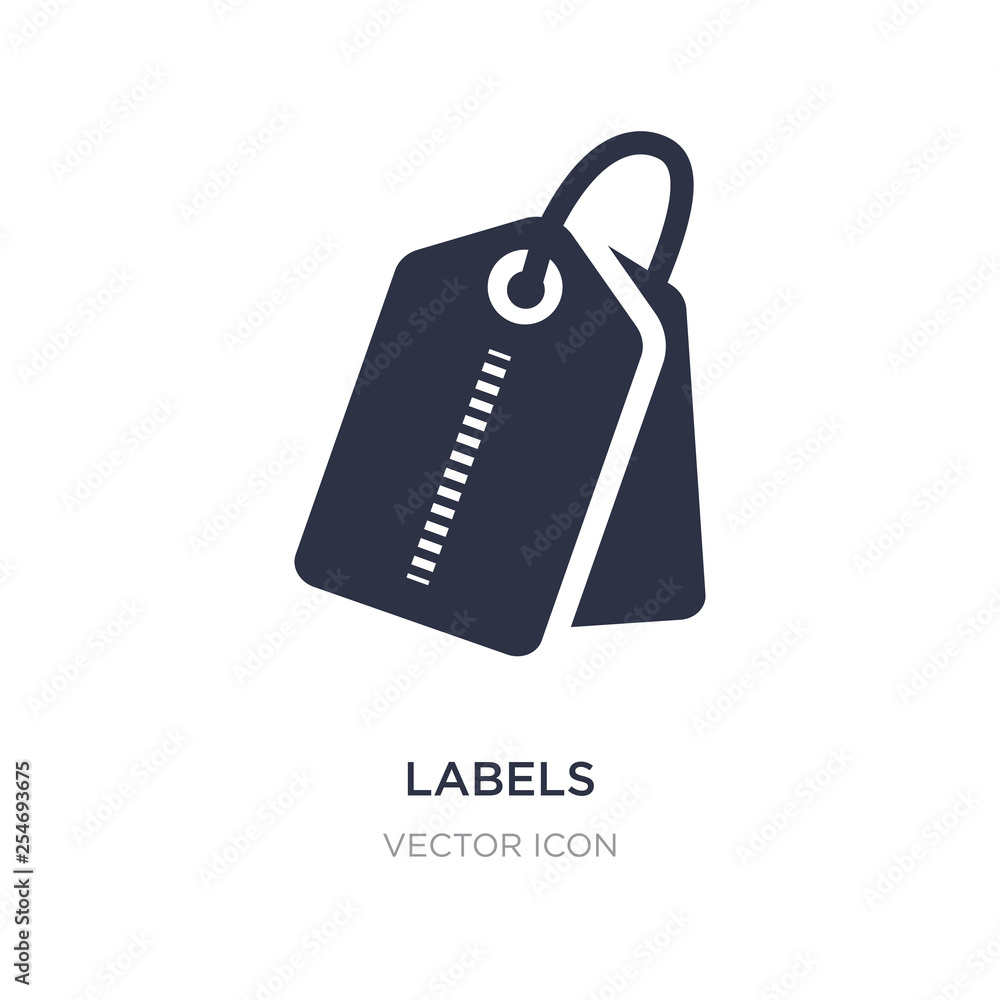 Poster labels icon on white background. simple element illustration from ui concept.