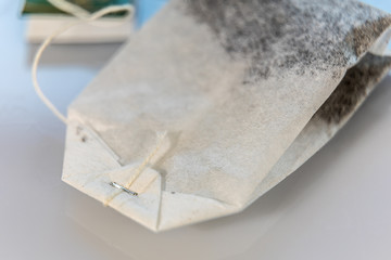 Closeup of a tea bag
