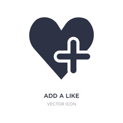 Fototapeta premium add a like icon on white background. Simple element illustration from UI concept.