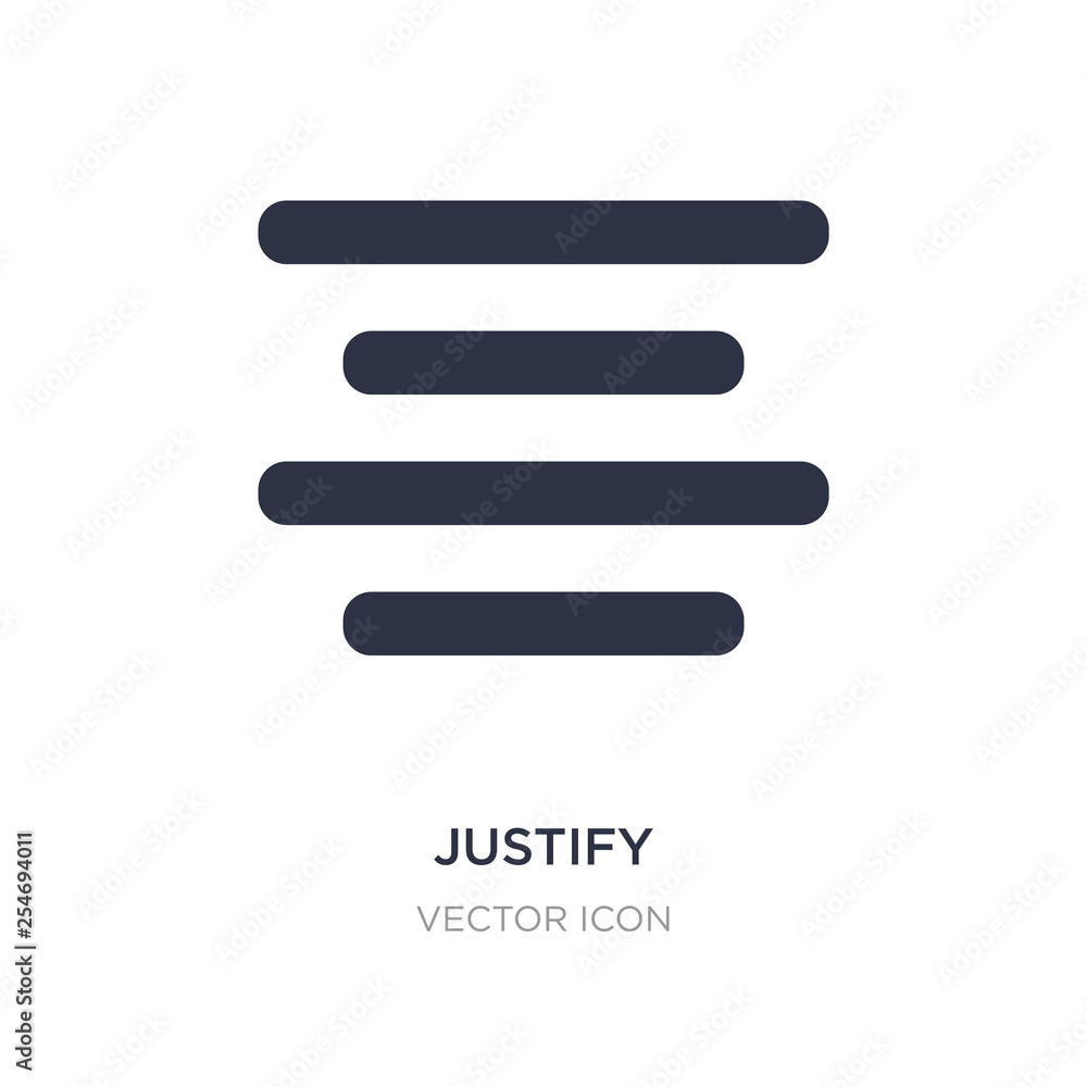 Poster justify icon on white background. simple element illustration from ui concept.