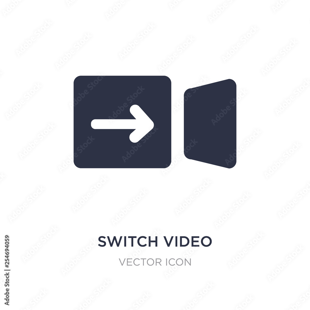 Poster switch video icon on white background. simple element illustration from ui concept.