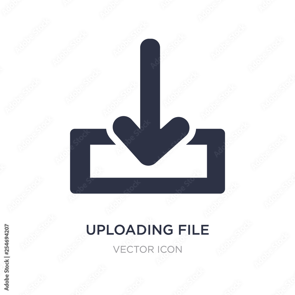 Poster uploading file icon on white background. simple element illustration from ui concept.